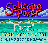 Solitaire Poker Title Screen